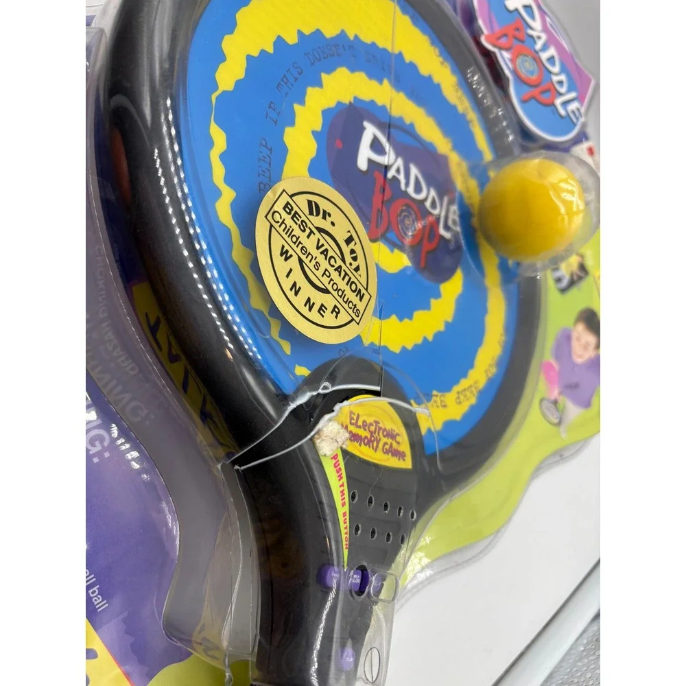 New Rare Vintage 80s 90s Paddle Bop Electronic Memory Game Toy Manley Toy Quest